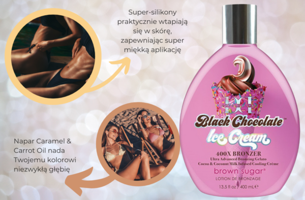 Brown Sugar Black Chocolate Ice Cream Bronzer 400ml - obrazek 3