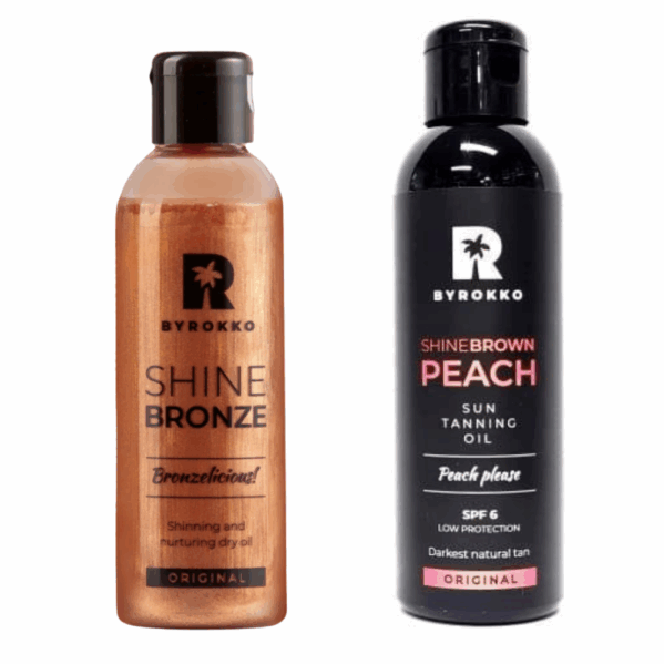 Byrokko Shine Brown SPF6 + Suchy Olejek Brązujący