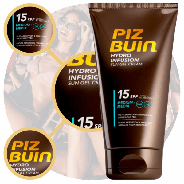 Piz Buin Hydro Infusion Sun Gel Cream SPF15 x2szt - obrazek 5