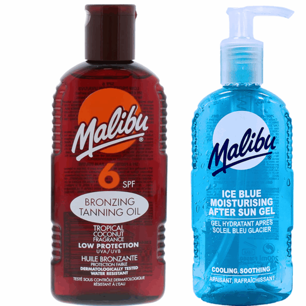 Malibu Olejek Brązujący SPF6 200ml + Żel Po Opalaniu 200ml