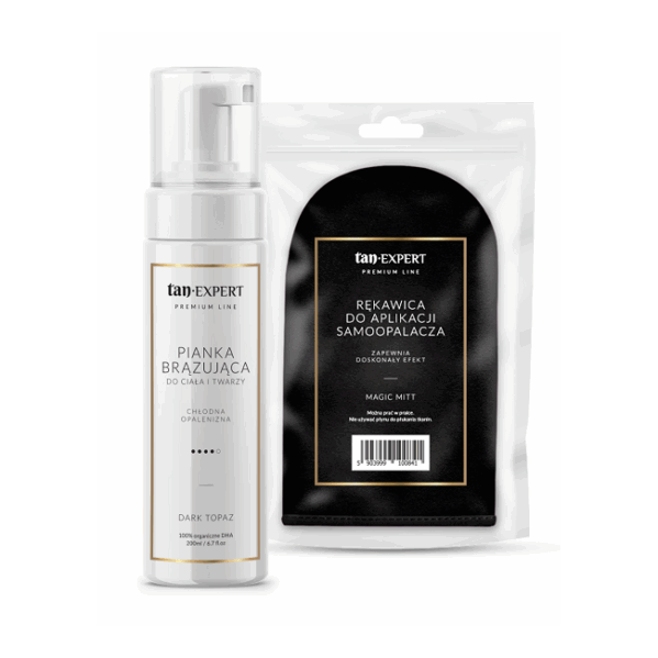 TanExpert Dark Topaz Pianka Samoopalająca + Rękawica