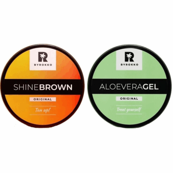 Byrokko Shine Brown + Aloe Evera Żel Chłodzący Po Opalaniu