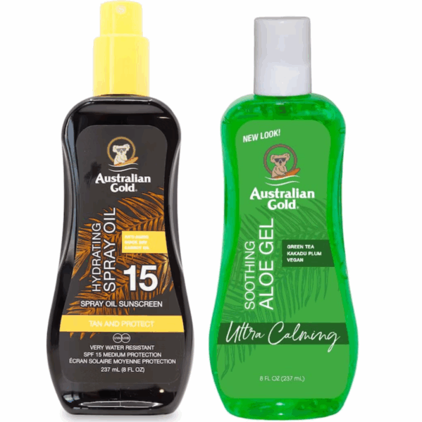 Australian Gold SPF15 Olejek W Sprayu Ochronny + Aloe Po Opalaniu