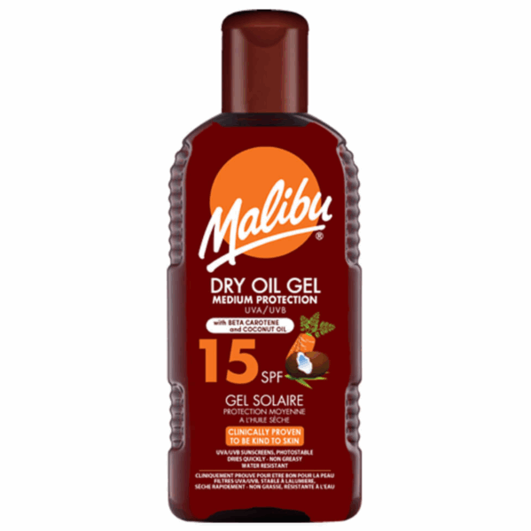 Malibu Suchy Olejek W Żelu SPF15 200ml + Żel Po Opalaniu 200ml - obrazek 2