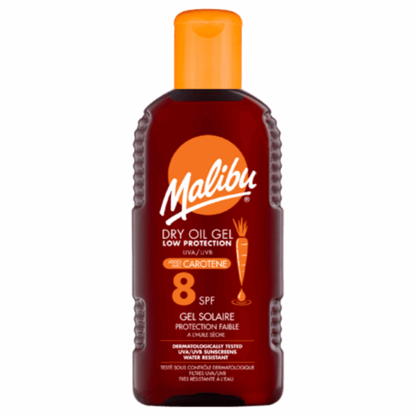 Malibu Suchy Żel Z Karotenem SPF8 200ml + Ice Blue Żel Po Opalaniu 200ml - obrazek 2