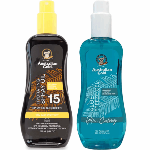 Australian Gold SPF15 Olejek W Sprayu Ochronny + Aloe Freeze Gel