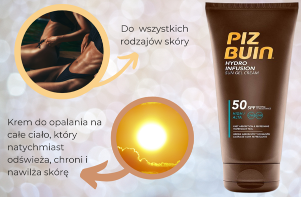 Piz Buin Hydro infusion Sun Gel Cream SPF50 150ml - obrazek 3