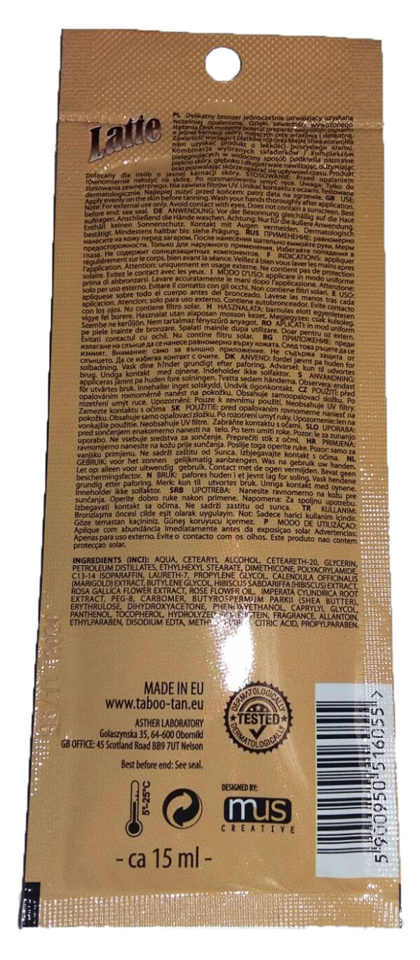Asther Latte Bronzer Do Delikatnej Skóry 10 Sztuk - obrazek 3
