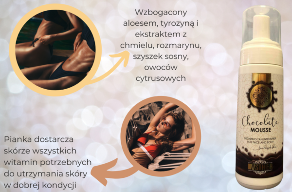 Asther Chocolate Mousse Pianka Do Opalania 150ml - obrazek 4