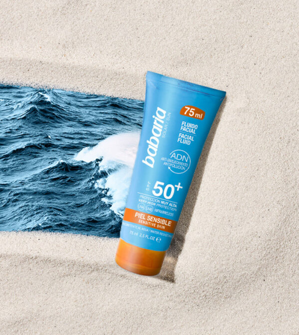 Babaria Facial Fluid Sensitive SPF50 Fluid Przeciwsłoneczny 75ml - obrazek 3