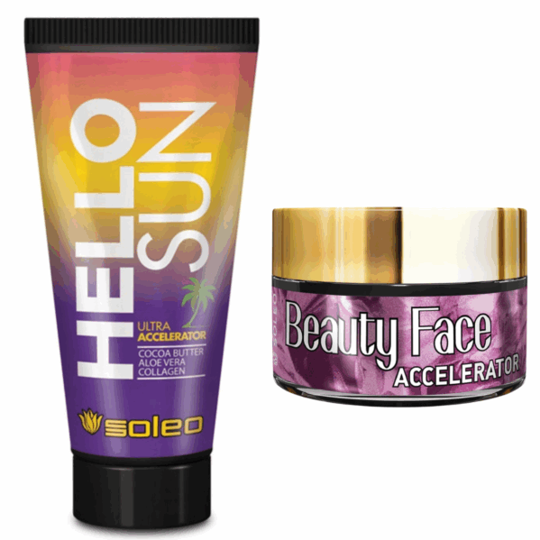 Soleo Hello Sun Przyspieszacz + Słoiczek Beauty Face