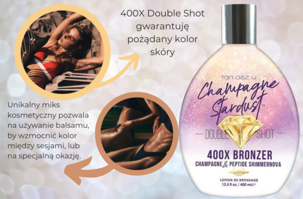 Tan Asz U Champagne Stardust Bronzer 400ml - obrazek 3