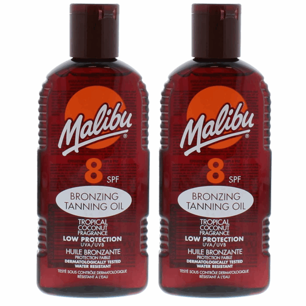 Malibu Tanning Oil Olejek Do Opalania SPF8 200ml x2szt