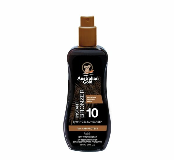 Australian Gold Żel W Sprayu Z Bronzerem SPF10 + Moisture Lock 473ml - obrazek 2