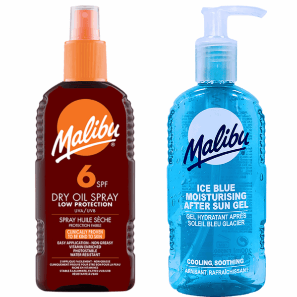 Malibu Olejek Brązujący Do Opalania SPF6 200ml + Żel Po Opalaniu 200ml
