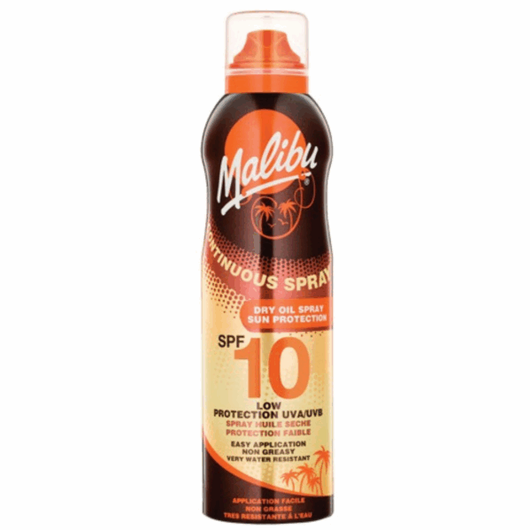 Malibu Suchy Olejek W Aerozolu SPF10 175ml + Aloe Żel Po Opalaniu 200ml - obrazek 2
