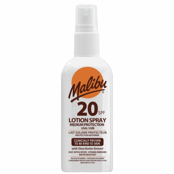 Malibu Wodoodporny Spray SPF20 100ml + Aloe Po Opalaniu 100ml - obrazek 2