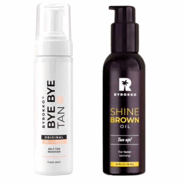 Byrokko Shine Brown Oil + Zmywacz Do Samoopalacza
