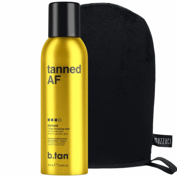 b.tan Tanned Af Bronzing Mist Mgiełka + Rękawica