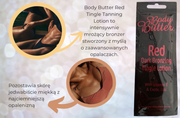 Body Butter Red Ciemny Bronzer Z Efektem Tingle 15ml - obrazek 3