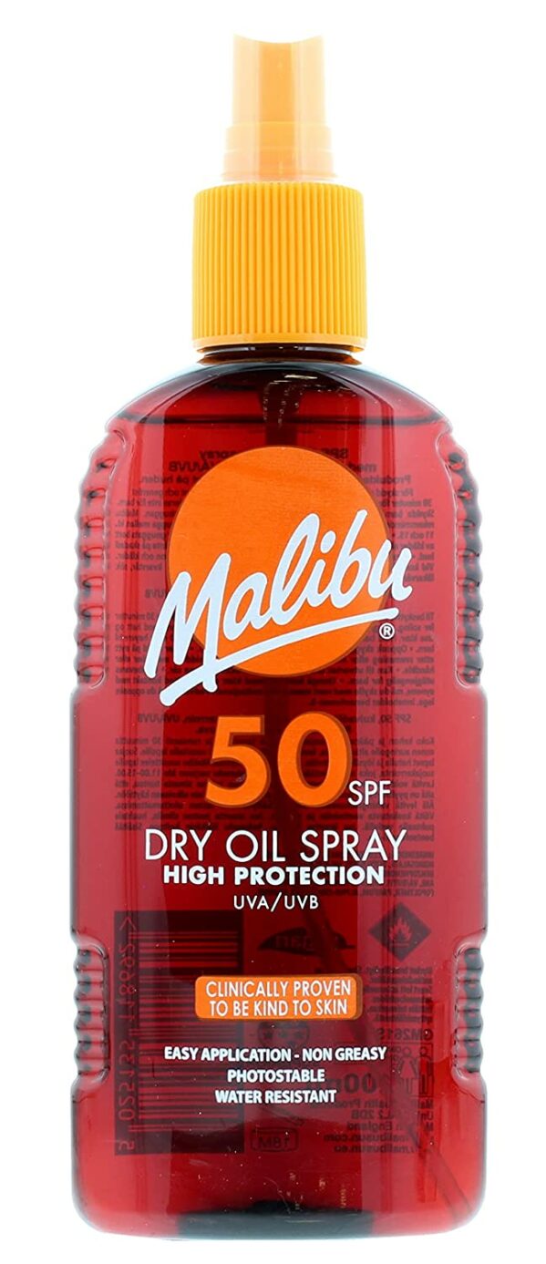 Malibu SPF50 Olejek Brązujący 200ml + Balsam Po Opalaniu 200ml - obrazek 2