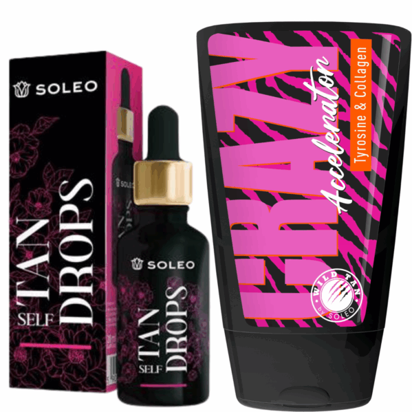 Soleo Self Tanning Drops + Wild Tan Crazy Accelerator Gratis