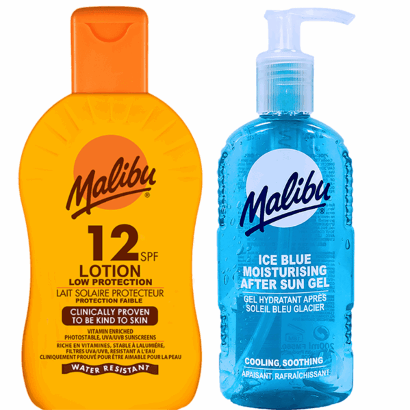 Malibu Ochronny Balsam SPF12 200ml + Żel Po Opalaniu 200ml