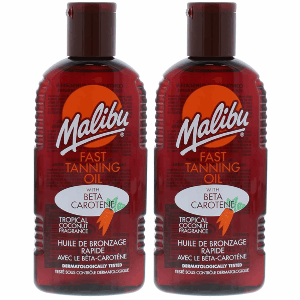 Malibu Wodoodporny Olejek Do Opalania Z Marchewką I Kokosem 200ml x2szt