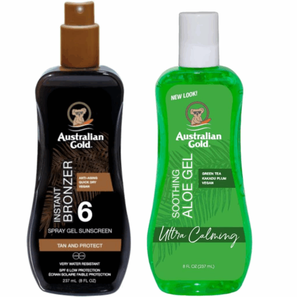 Australian Gold Żel W Sprayu Z Bronzerem SPF6 + Aloe Po Opalaniu