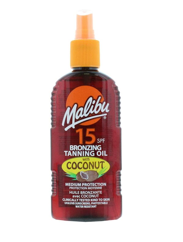 Malibu Olejek Brązujący Z Kokosem SPF15 200ml + Balsam W Sprayu Po Opalaniu 200ml - obrazek 2