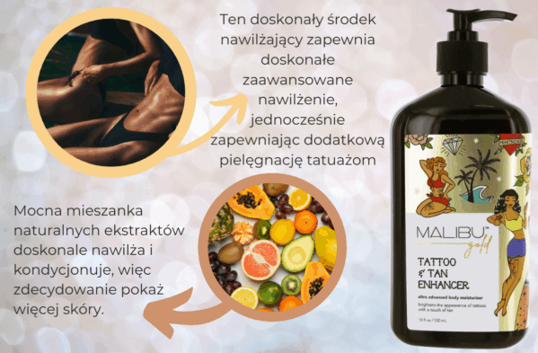 Malibu Tan Gold Tattoo & Tan Extender Balsam Do Ciała - obrazek 3