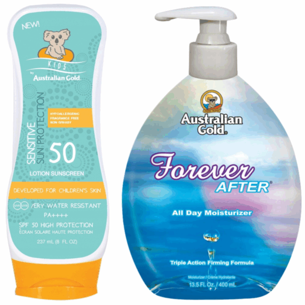 Australian Gold SPF50 Kids Sensitive + Forever After 400ml