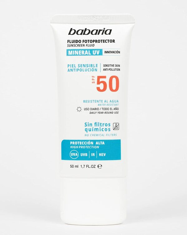 Babaria Sunscreen Fluid Face Cream SPF50 - obrazek 4