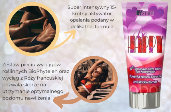 Asther Be Happy Aktywator Do Opalania 150ml - obrazek 4