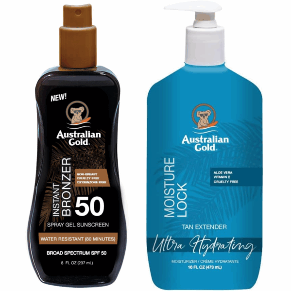Australian Gold Żel W Sprayu Z Bronzerem SPF50 + Moisture Lock 473ml