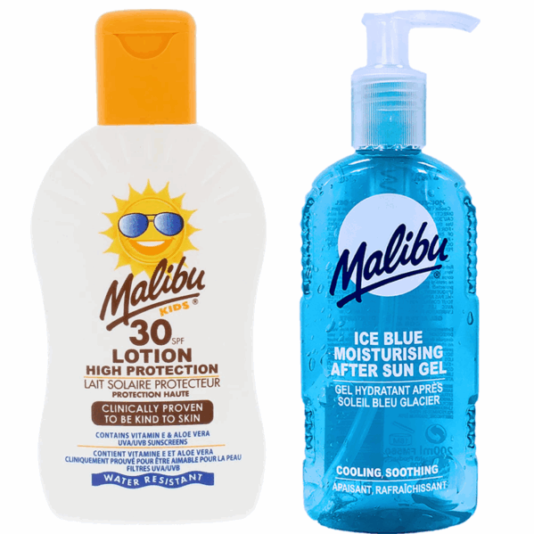 Malibu Balsam Ochronny Dla Dzieci SPF30 200ml + Żel Po Opalaniu 200ml