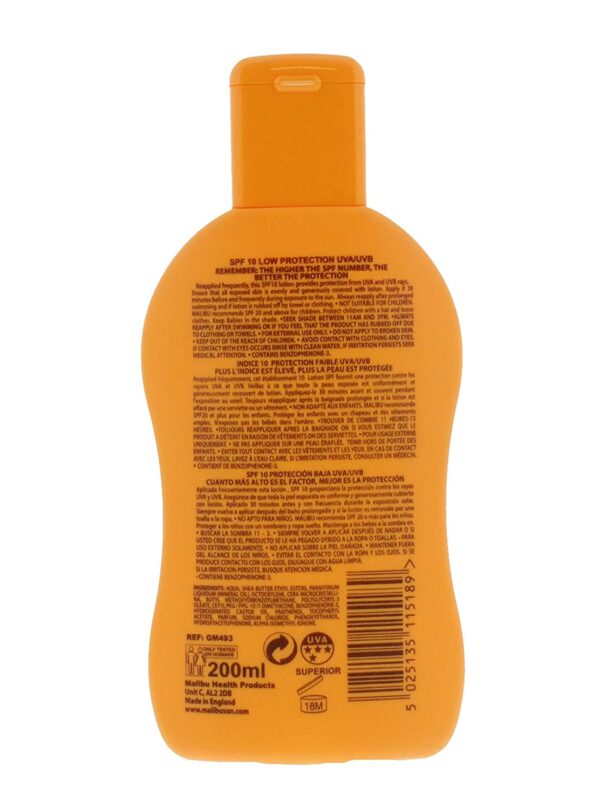 Malibu Lotion Protection SPF10 Ochronny Balsam 200ml - obrazek 2