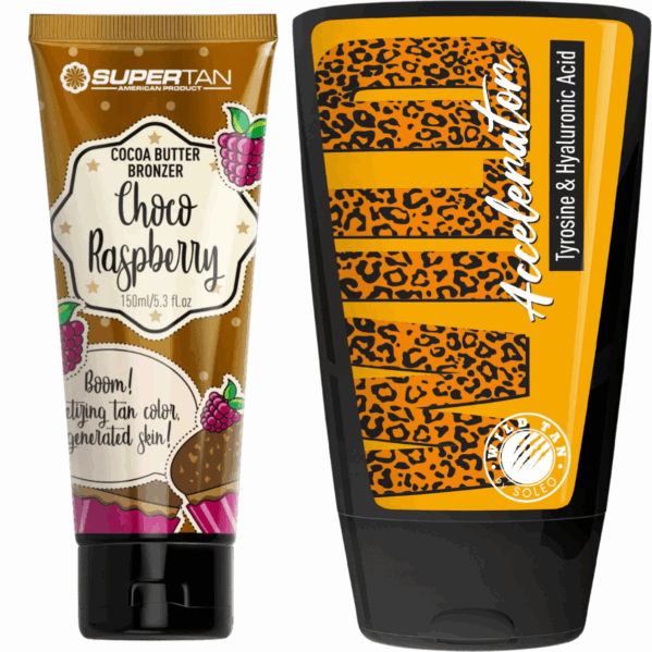 Supertan Choco Raspberry + Wild Tan Wild Accelerator Gratis