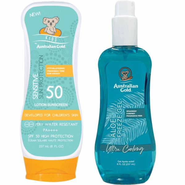 Australian Gold SPF50 Kids Sensitive + Aloe Freeze Gel