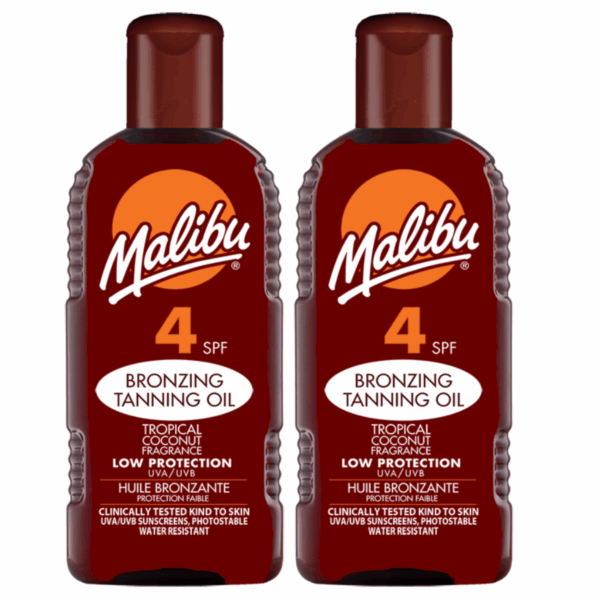 Malibu Tanning Oil Olejek Do Opalania SPF4 200ml x2szt