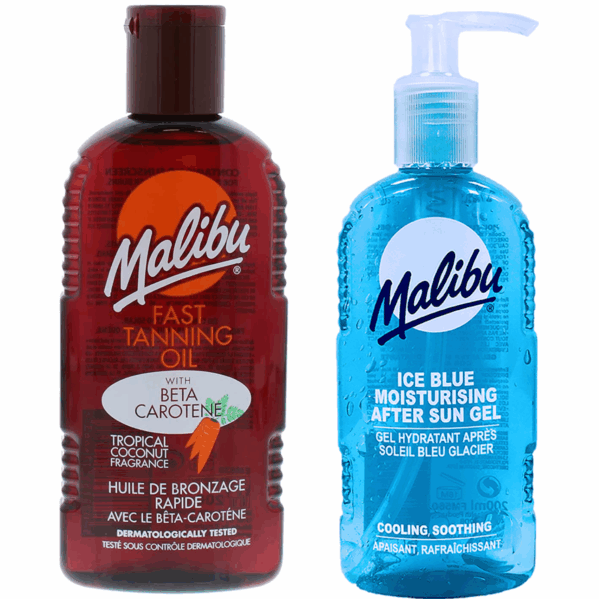 Malibu Olejek Do Opalania Z Marchewką I Kokosem 200ml + Żel Po Opalaniu 200ml