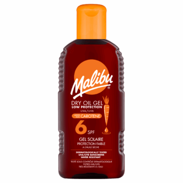 Malibu SPF6 Suchy Olejek Z Karotenem 200ml + Ice Blue Żel Po Opalaniu 200ml - obrazek 2