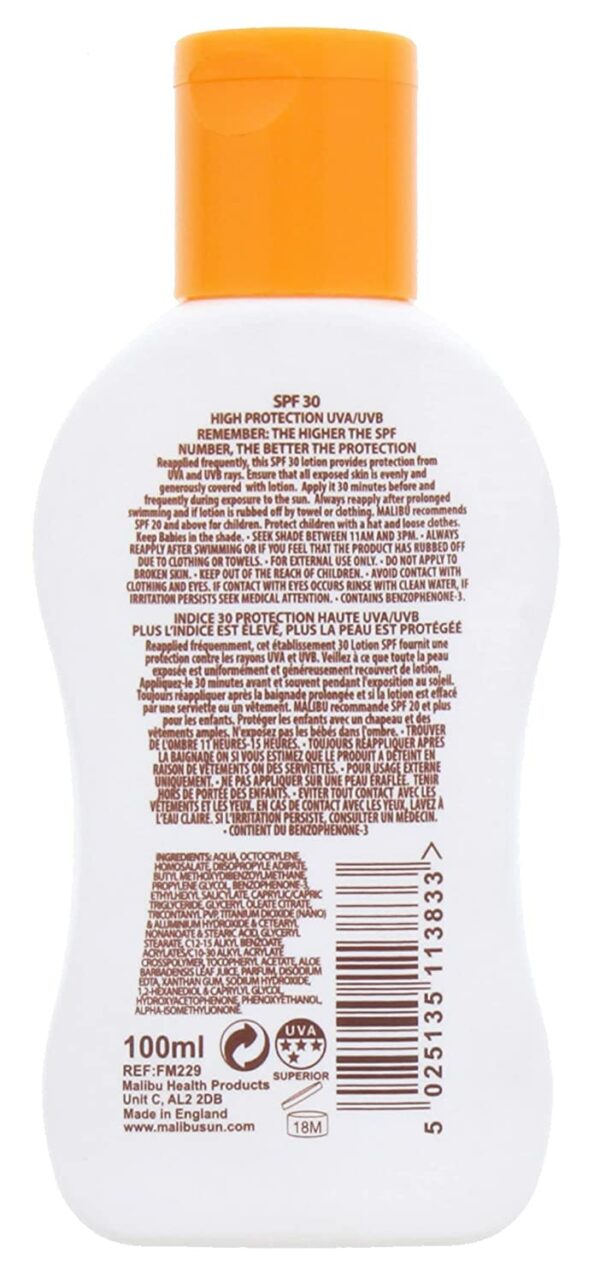 Malibu Protective Lotion SPF8 Wodoodporny Balsam 100ml - obrazek 2