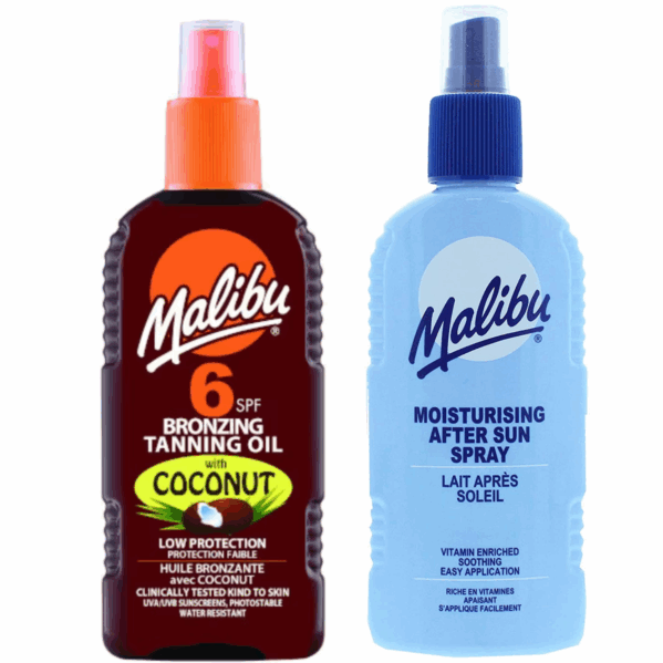 Malibu Olejek Z Kokosem SPF6 200ml + Balsam W Sprayu Po Opalaniu 200ml