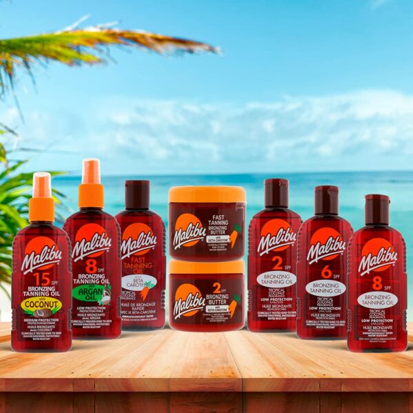 Malibu Bronzing Olejek Brązujący Z Kokosem SPF15 200ml x2szt - obrazek 4