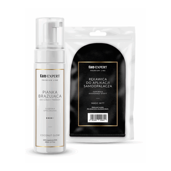 TanExpert Coconut Glow Pianka Samoopalająca + Rękawica