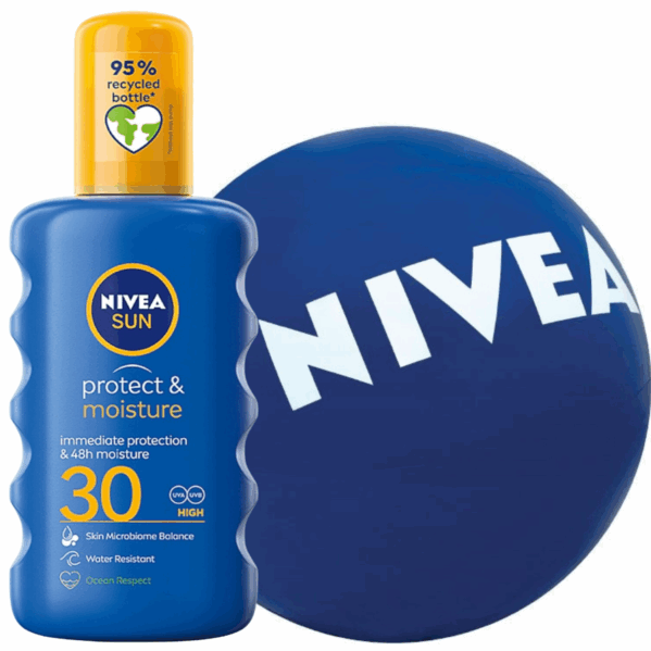 Nivea Protect & Moisture SPF30 Spray + Piłka Plażowa