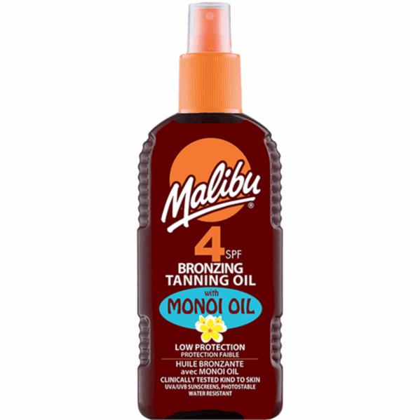 Malibu SPF4 Olejek Brązujący W Sprayu Z Monoi + Aloe Żel Po Opalaniu 200ml - obrazek 2
