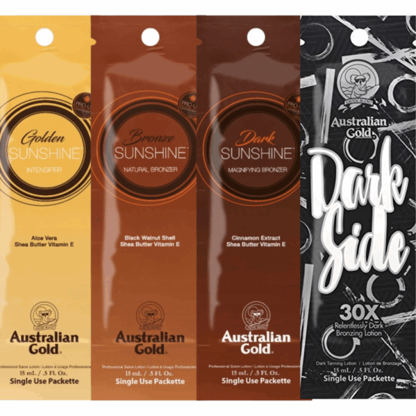 Australian Gold Zestaw Saszetek Do Opalania x4szt