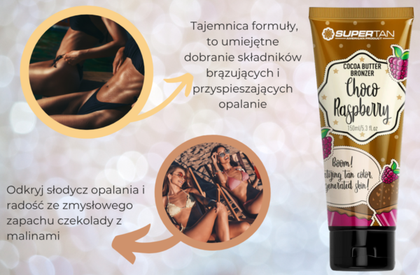 Supertan Choco Raspberry Bronzer Kakaowy 150ml - obrazek 3